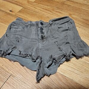 Angel Kiss Distressed Black Jean Shorts